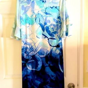 Different shades of blue dress